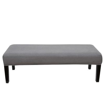 China Soft Stretch Velvet Jacquard Dining Garden Picnic Small Upholstered Bench Covers for sale