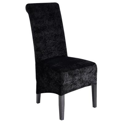 China Quick Delivery Elastic Black Oversized Dining Table Chair Covers Slipcover for sale