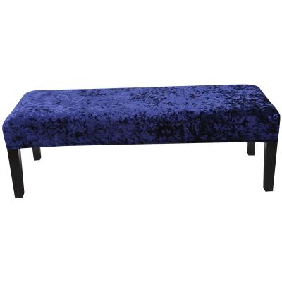 China Stretch Crushed Velvet Stretch Storage Bench Cushion Covers Indoor Slipcover For Bench For Dining Room, Living Room for sale