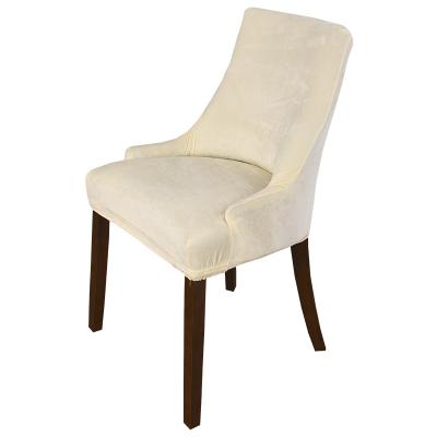 China High Stretch Soft Velvet Back Wingback Dining Club Chair Covers For Chair for sale