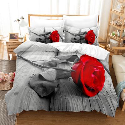 China Folded Soft Comfortable Flower Printing Modern Design Comforter Bedding Sheet Set for sale