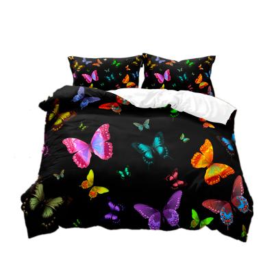 China Custom Folded Butterfly Design Girls Bedspread Set with Bedding Sheets, Bedding Blanket for sale