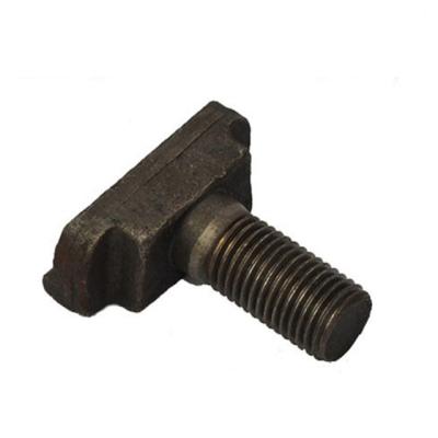 China Stainless Steel Fasteners Manufacturer Galvanized 8.8 10.9 12.9 Steel Track Barley Grit Rail Bolt And Nut Parts for sale