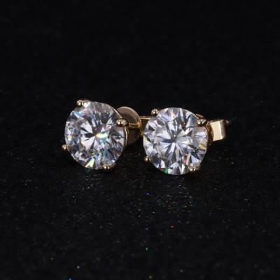 China Starsgem 14K Real Yellow Gold Earring CLASSIC Lab Grown Diamond Earring For Women for sale