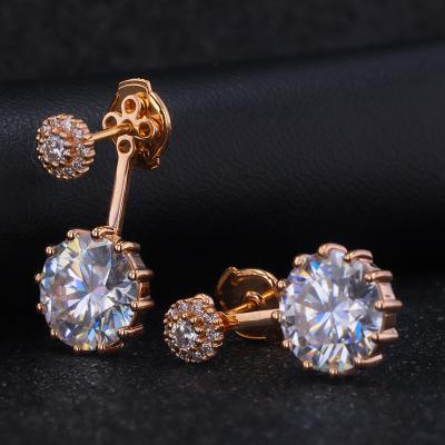 China 18k Gold Earrings Women Jewelry Romantic Classic Flower Shape Earring for sale