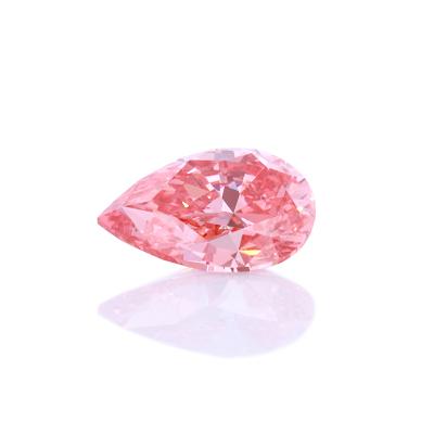 China Color Synthetic CVD Diamond 1.066 CT Pear Shape Lab Grown Diamond Rose Color Diamond Play Or Fire for sale