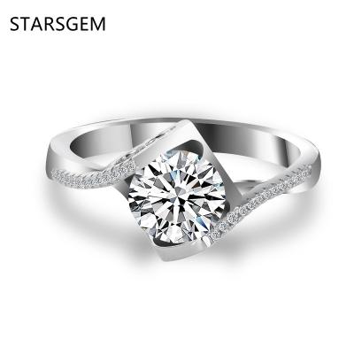 China 925 Sterling Silver FASHIONABLE Women Ring Classic Style Diamond Jewelry Moissanites Ring For for sale