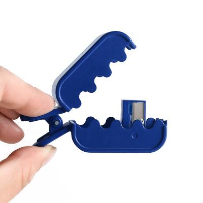 China Sharpen Plastic Narwhal OEM Whale Note Clip Multifunctional Spring Clamp Manual Pencil Sharpener for sale