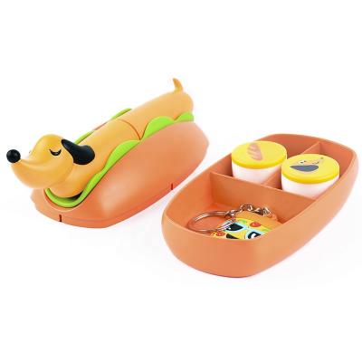 China Custom Cute Dachshund Dog OEM Cartoon Storage Box With Dividers Storage Organizer Box for sale