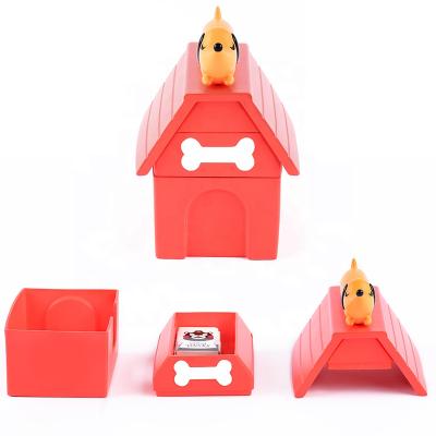 China Custom Cute Cartoon Dachshund Dog OEM Storage Box Office Multilayer Plastic Organizer for sale