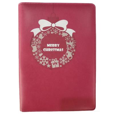 China Christmas Spiral Festival Cute Change Color PU Notebook With New Design for sale