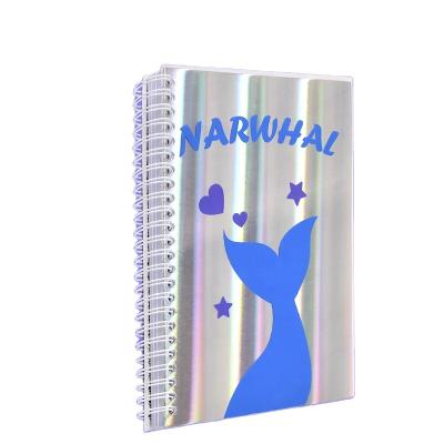 China Spiral cute A5 notebook for school kids with holographic paper cover for sale