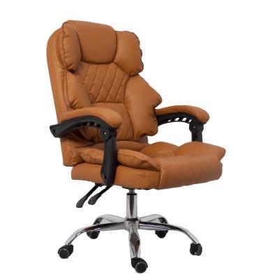 China Ergonomic Leather Cheap Wholesale Office Chair Massage Chair Brown Factory Direct Sales Direct Sales for sale