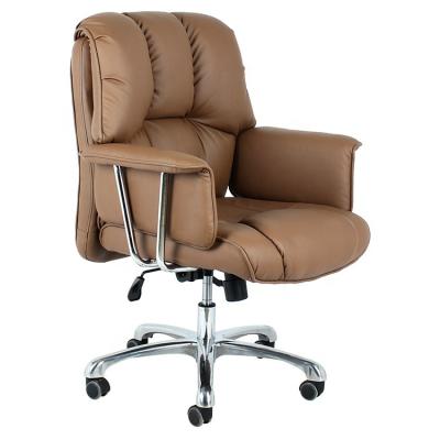 China Wholesale New Design Comfortable Hot Sale Office Chair Brown Massage Backrest Stainless Steel Armrest for sale