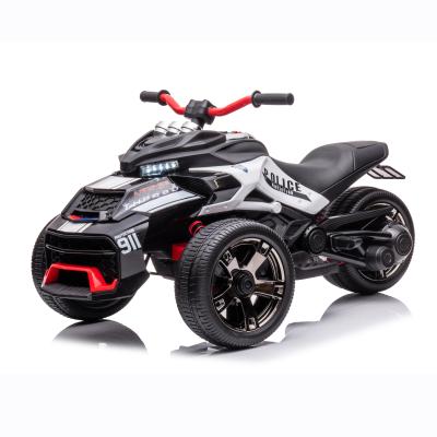 China Ride On Hot Selling 2022 12V Amazon Toy Kids Police Battery Operated Quad Beach Electric Child Bike For Children for sale