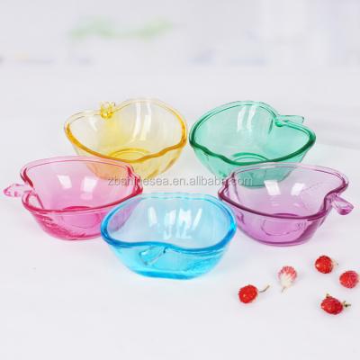 China Sustainable Apple Shape Glass Candy Bowl Decorative for sale