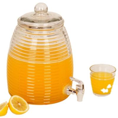 China Hot Sale 10L Glass Freshness Preservation Stash Dispenser With Glass Lid For Juice for sale