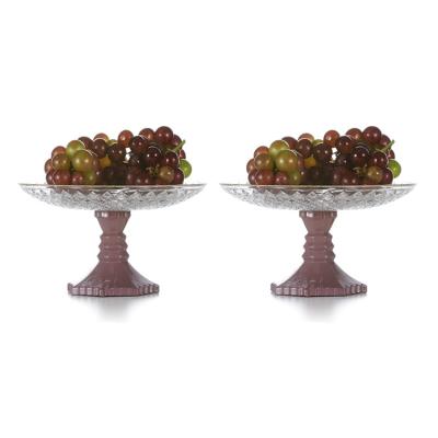 China European and American style desktop crystal glass fruit stocked tray for home decor for sale