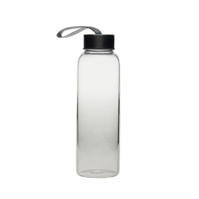 China Wholesale 500ml 450ml 400ml 300ml Clear Borosilicate Glass Juice Beverage Water Heatable Bottle With Nylon Sleeve for sale