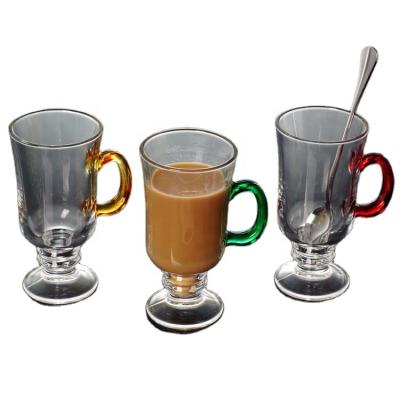 China Sustainable set of 3 color glass drinking set and soda spoon for sale