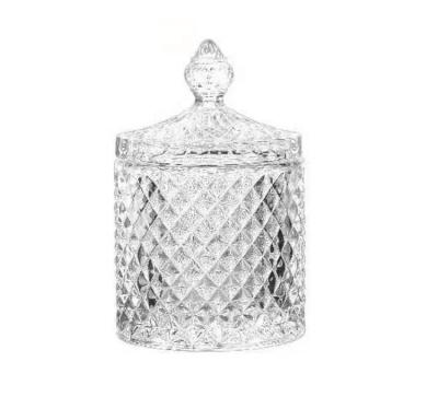 China Popular Freshness Retention New Products Glass Candy Jar Set Cystal for sale