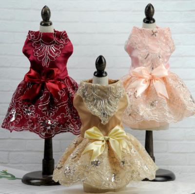 China New Viable Dogs and Cats Clothing Pet Supplies Pet Lace Princess Dress for sale