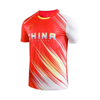 China Breathable Badminton Jersey Custom Printed Quick Dry Breathable Team Ping Pong Football Soccer Training T-Shirt for sale