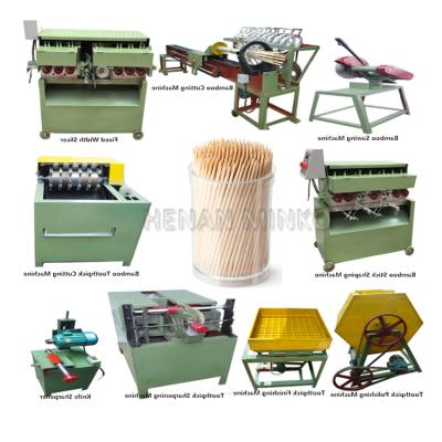 China Automatic Bamboo Stick Cutting Machine Bamboo Tooth Cutter Wooden Stick Toothpick Making Production Machinery Line for sale