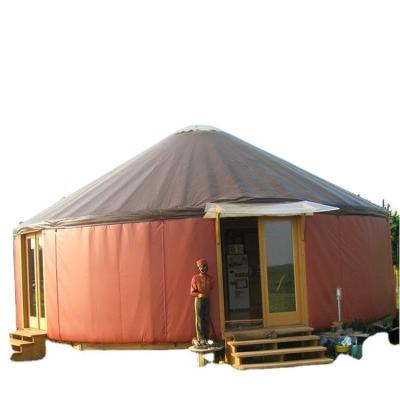 China Wind Proof Steel Frame Wooden Yurt Tent Yurts Ger Wood Yurts For Sale With Track for sale