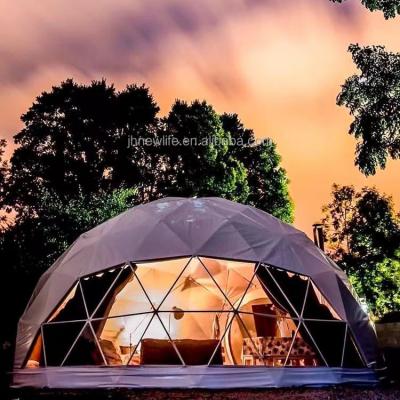 China Outdoor Camouflage Game Prefab Camping Luxury Glamping Tent / Waterproof Geodesic Dome House Field For Resort for sale