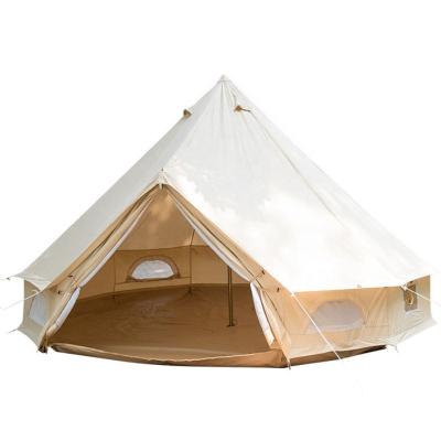 China Luxury Moisture Resistant JH Yurt Glamping Dome Tent For Sale Holiday Resorts 3M 5M 6M Canvas Bell Glamping Tent for sale