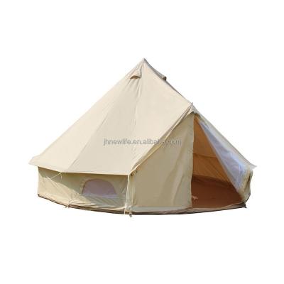 China Outdoor Luxury Large Bell Tent Family 5m Canvas Glamping Tents Yurt Tent for Camping for sale