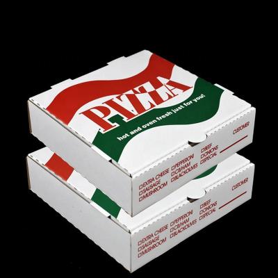 China Reused Materials Custom 7-14 Inch Pizza Box Pizza Packaging Box Cheese Snack Box Diy Logo Custom for sale