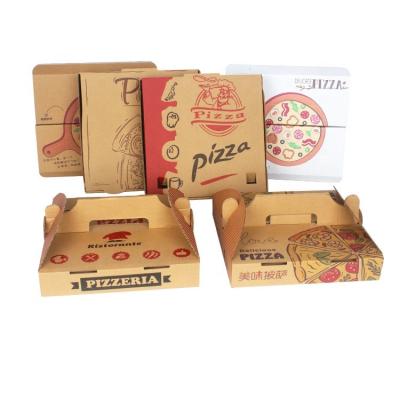 China Recyclable Takeout Packaging Box Baking Printing Pizza Box Diy Logo Custom for sale