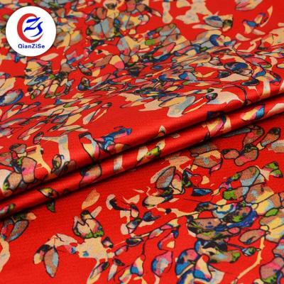 China Popular high quality anti-static satin polyester fabric by the yard for dress for sale