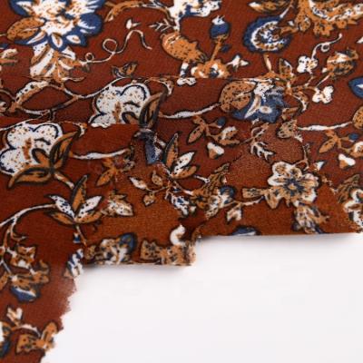 China Anti-static High Quality Polyester 100 PEARL SILK Chiffon Ground Flower Printing Fabric for sale