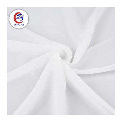 China White Breathability Comfortability 100 Polyester Clothing Fabric Chiffon Wedding Decoration Fabric for sale