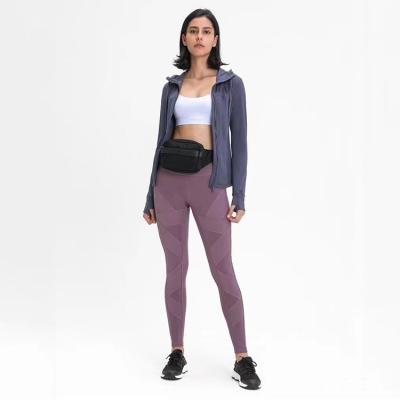 China Lulu QUICK DRY Bare Tight Breathable Zipper Long Sleeve Running Fitness Yoga Jacket Autumn Winter Jacket for sale