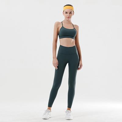 China Breathable 2D Online Customization Model Customization Gym Yu Yoga Studio Quick Sports Invest Yoga Leggings Women's Set for sale