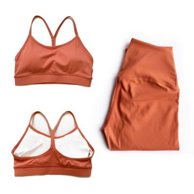 China High Print QUICK DRY Logo Sports Bra Studio Gym Set Women Quick Dry Traceless Women's Activewear Vest Fitness Pants Yoga Suit for sale