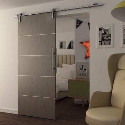 China Modern American Style Gray Cafe Sliding Barn Doors With Sliding Door Hardware for sale