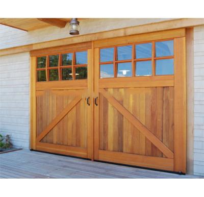 China Modern 8-Lite Style French Flat Surface And Z Bottom Huge Sliding Barn Door With Panes for sale