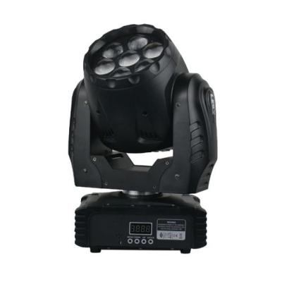 China Theme Park RGBW 7X12W LED Wash Zoom Moving Head Stage Lights DJ Light for sale