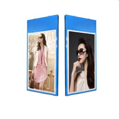 China Double 55Inch Side Indoor LCD Digital Signage Outdoor Indoor Window Hanging Advertising Screen Display for sale