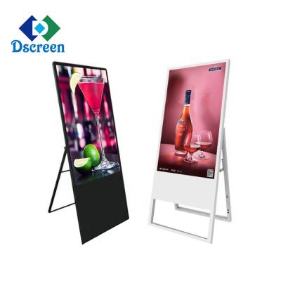 China Portable Digital Signage 43 Inch Floor Stand Display Totem LCD Digital Advertising Screens Digital Billboard for sale