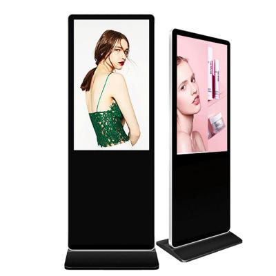 China Indoor Shopping Mall 55inch Floor Standing Poster LCD TV Advertising Digital Touch Screen Kiosk for sale