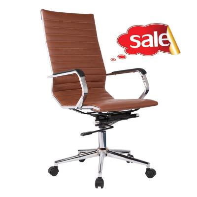 China Wholesale Factory Price Modern Luxury Executive Swivel Double Function Adjustable Wood Frame Office (Height) Leather Chair for sale