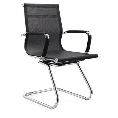 China Arc Frame Office Hideaway All Mesh Chair Cheap Office Meeting Chairs No Wheels Midback Office Chair for sale