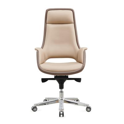 China Adjustable Ergonomic Office Leather Computer Chair PU Leather Office Chair Managers (Height) Executive Chairs for sale