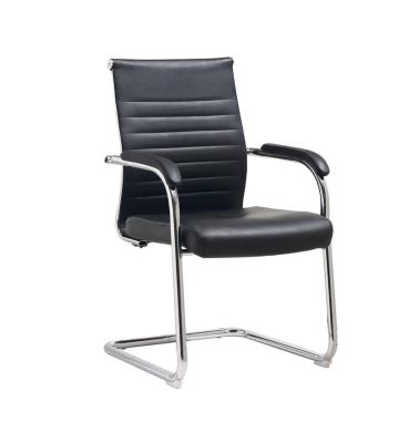 China Executive Chair W640-2PU Fixed Frame Executive Visitor Chair Mid-Back Leather Office Chair for sale